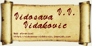 Vidosava Vidaković vizit kartica